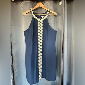 NWOT never worn Lilly Pulitzer navy shift dress size 14